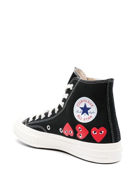 chuck 70 multi hearts sneakers unisex black COMME DES GARÇONS PLAY X CONVERSE | AZ-K127-0011